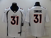 Nike Broncos 31 Justin Simmons White Vapor Untouchable Limited Jersey,baseball caps,new era cap wholesale,wholesale hats